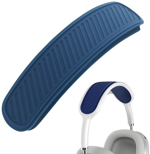 Silikon-Kopfbandabdeckung, Ersatz-Kopfbandkissen, waschbar, kompatibel mit Apple AirPods Max Kopfhörern, weich und bequem (Dunkelblau)