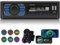 Techschermo Single Din DAB Car Stereo - Bluetooth Car Radio with Bluetooth Music & Handsfree Call/FM Radio/USB Charging/TF/AUX Port/Protection Connection + Steering Wheel Control