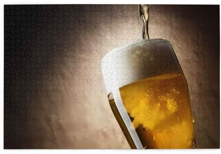 Jigsaw Puzzles For Adults 1000 Pieces Beer Glass Puzzles Jigsaw Picture Puzzle Challenging Game Puzzle Diy Gift