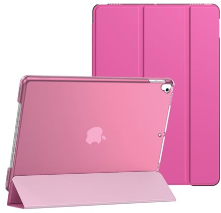 Schutz Hülle für iPad Air 3 in rosa (von 2019) 10,5 Magnetisch dünn leicht PU Leder Tablet Smart Case mit Auto Schlaf/Aufwach transparente Rückseite