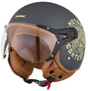 KSK Jethelm MOTORS Mattgrau – ECE R 22.06 zugelassen – Größe S (55-56cm) – ABS-Schale