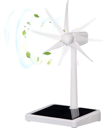 driattie Mini Solar Windrad, Solarbetriebenes Windrad Spielzeug, Dekoration Ornament Wissenschaftliches Lehrmittel Experimentiergerät für Garten und Zuhause