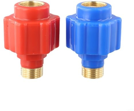 Bebykilemi Parete ignifuga anti-perdite per scaldabagni elettrici, connettore idraulico in rame resistente, dispositivo di isolamento dell'acqua ed elettricità, compatibile con(rosso+blu 2* prodotto)