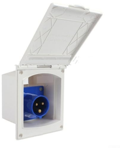 Prise de courant externe 16 A 220 V-240 V avec couvercle étanche, construction en métal et ABS pour une installation rapide