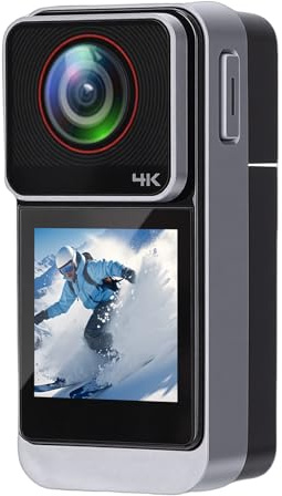 4K 20MP Action Camera Water Proof HD 98FT EIS for Running Cycling Swimming, Underwater Handheld Camera Bundle