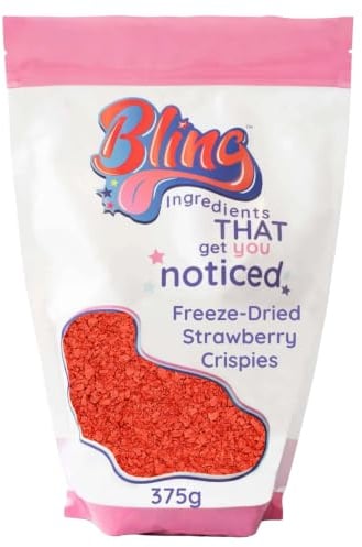 Freeze Dried Strawberry Crispies 375g – Real Fruit Juice Strawberry Pieces | Crisp Freeze-Dried Strawberries for Baking, Cupcakes, Chocolates & Desserts