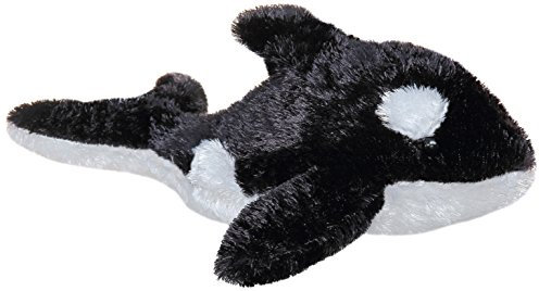 Aurora, 16634, Mini Flopsie Orca,20cm, Plüschtier, schwarz/weiß
