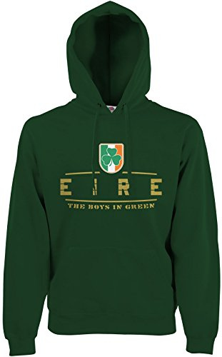 AkyTEX Irland Eire Fan-Hoodie EM-2021 Kapuzenpullover
