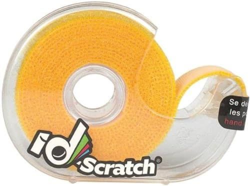 Patchsee ID-SCRATCH, vorperforiertes Befestigungsband für Kabel, Box, 2,0 m, Medium Yellow
