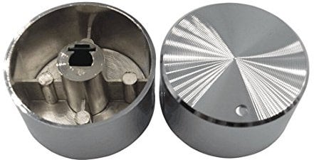 Meter Star Pomo giratorio para estufa de gas, 4 piezas, perilla de estufa de gas, acero inoxidable, perilla redonda de acero, perilla para estufa de gas