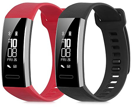 kwmobile 2X Sportarmband kompatibel mit Huawei Band 2 / Band 2 Pro Armband - Fitnesstracker Band Set aus TPU Silikon