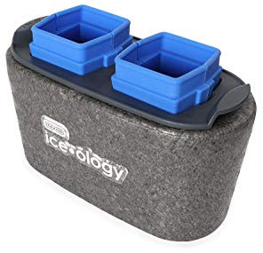 Dexas ice•Ology Silicone Clear Ice Maker Tray for Crystal Clear Craft Cocktail Ice, 2 Square Cubes
