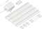 ledscom.de Smarte LED Unterbau-Leuchte SIRIS weiß matt, WLAN-Controller, flach, Smart-Home, Alexa-fähig, je 30cm, je 370lm, weiß, 4er Set