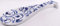 Scroll Blue & Mica Gold Porcelain 22 cm Medium Spoon Rest Blue Baroque Designs Ceramic Spoon Hand Decorated UK