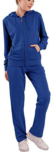 Trainingsanzüge für Damen Set Sweatsuits 2-teiliger Trainingsanzug, Königsblau 3, Small