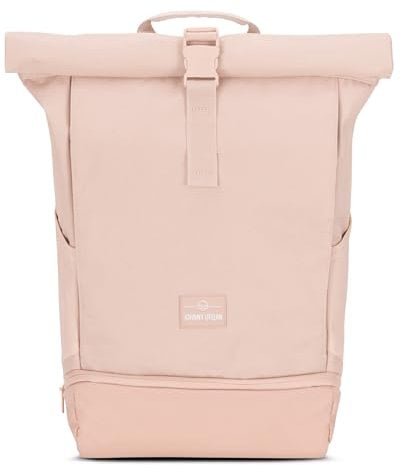 Johnny Urban Rucksack Herren & Damen Rosa - Allen Large - Rolltop Backpack Groß für Fahrrad, Arbeit, Uni - Laptop Tagesrucksack mit Schuhfach - Wasserabweisend