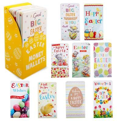 9 X Easter Money Wallets with Envelopes Traditional and Cute Style Cash Card Gift