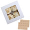 GylSun 15 Stück Cupcake Muffin Box Karton mit großem Sichtfenster inkl. Einlage Patisserieschachteln Biologisch Abbaubar (4er)