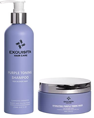 The #1 Purple Shampoo for Toning & Hydration – No More Dryness! EXQUISITA Salon-Quality Purple Shampoo 250ml for Blonde Hair.