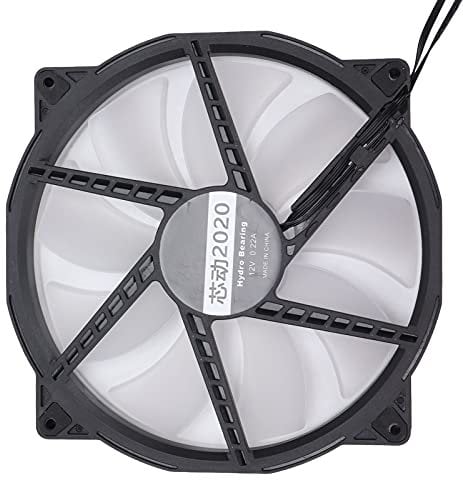 Case Fans, Computer Case Cooling Fan Large Air Volume ARGB Light Synchronization Hydraulic Bearing Silent Low Noise 200mm 4PIN PWM 5V