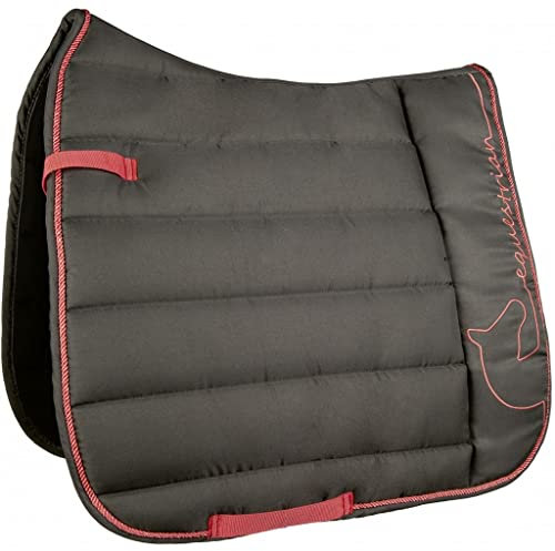 HKM Equestrian Schabracke 5908 Dunkelgrün/Neon Koralle Pony Dressur
