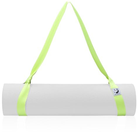 Slim Panda Yogamatte Tragegurt aus Baumwolle, Verstellbare Yogamatten Carrying Strap für alle Yogamatten Größen, Elastisch Yoga Gurt für Pilates,Dehnen und Fitness (Yoga Mat Not Included)