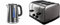 Russell Hobbs 23211 Luna Quiet Boil Electric Kettle, Stainless Steel, 3000 W, 1.7 Litre, Grey & 18790 Futura 4-Slice Toaster, 1500 W, Stainless Steel Silver, Four Slice