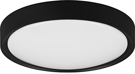 Trio Leuchten LED Deckenleuchte Clarimo 659011832, Kunststoff Schwarz matt, Schirm Acryl weiß, inklusiv 18 Watt LED