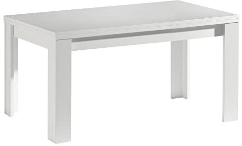 deine tante emma 0560_140x90 MONZI Weiß matt Tisch Esstisch Auszugstisch Küchentisch Funktionstisch ausziehbar 140 x 90 cm