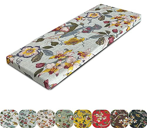PHUSTJKL Bankkissen Bankauflage Sitzkissen für Fensterbank, Benutzerdefinierte Größe 30 Farben, 3cm/5cm/8cm Dickes Schwammpolsterung mit Hoher Dichte Waschbare Stuhlkissen, Farbe#32 Hellgrün