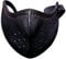 ULSUE Gothique Cosplay Masque Masque en Cuir PU Punk for Masque de Motard Moto Adulte Demi-Visage Décorations de fête (Couleur : Black, Size : One Size)