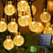 Sunlisky Solar Lichterkette Aussen, 7m 33 LED Solar Kristall Kugeln, 8 Modi Lichterkette Außen Solar, Wasserdicht IP65 Solarlichterkette Außen Wetterfest Für Pavillon, Garten, Balkon, Terrasse,Goove