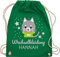 Turnbeutel Rucksack - Kita Beutel Wechselsachen Mädchen - Wechselkleidung Katze - Unisize - Grün - kindergarten personalisierter kindergartenrucksack wechselbeutel personalisierte