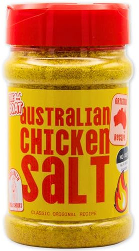 The GOAT Australian Chicken Salt - the original umami bomb for chips, chicken and almost anything. Jumbo 300g Shaker. The Authentic Aussie recipe.