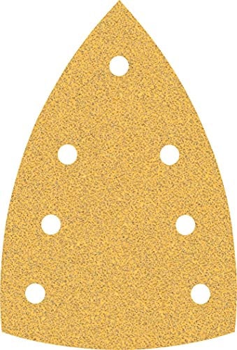 Bosch 50x EXPERT C470 Schleifblatt mit 7 Löchern (für Farbe auf Holz, Hartholz, Ø 100x150 mm, Körnung 60, Professional Zubehör Multischleifer)