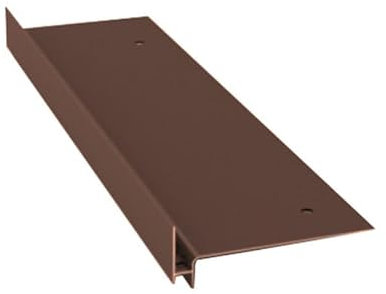 Renoplast® SW Profilé aluminium pour marches d'escalier pour sols ventilés | 200cm Brun | Profilé pour nez de marche Cornière d'escalier Profilé pour marches en aluminium Rail pour carrelage| combinée