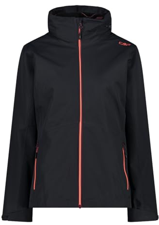 CMP - Abnehmbare Kapuze mit Reißverschluss Inn.Jacket Damenjacke, Anthrazit-Burgund, XL