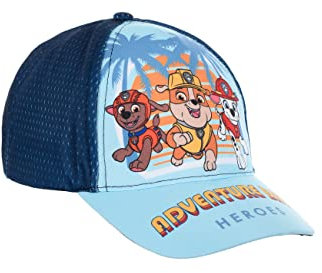 Paw Patrol Rubble Marshall Zuma Baseball-Cap Mütze Kappe Sommer-Hut, Farbe:Dunkel-Blau, Größe:54