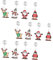 ABOOFAN 12 Pièces Porte-cartes De Visite De Noël Porte-nom Porte-cartes De Table Porte-affiche De Table Porte-mémo De Noël Espace Réservé Au Nom Clip Mémo Photo Pupitre Acier Inoxydable