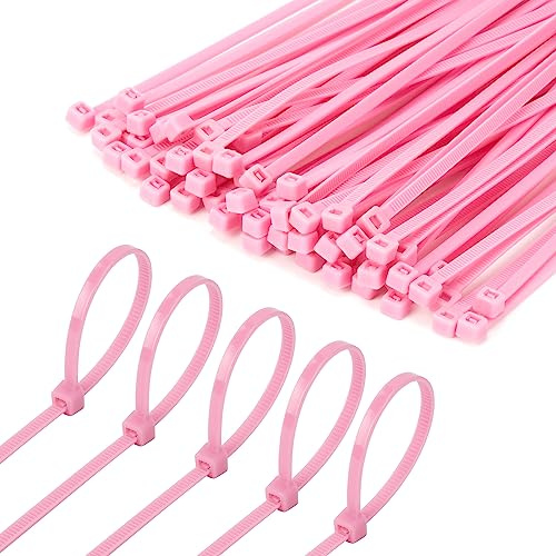 Armpow 15,2 cm rosa Kabelbinder 1000 Stück, Nylon PA66, UV-beständig, für Innen- und Außenbereich, ideal zum Bündeln und Sichern