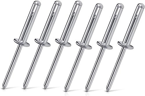 Rivets de fixation, vis, boulons, 50 pièces, 100 pièces, rivets aveugles en alliage d'aluminium, matériau souple, bois, plastique, 4,0/13,6, 14,5, 18,8, 21, 24,5 (100 pièces, longueur de la tige : 4,0