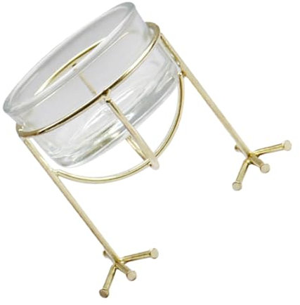 Cabilock Goldener Stativ Kerzenhalter Hochzeitskerzenständer Teelicht Tasse Teelichthalter Aus Glas Teelichthalter Aus Holz Votivkerzenschale Votivkerzenhalter Kandelaber Hölzern Metall