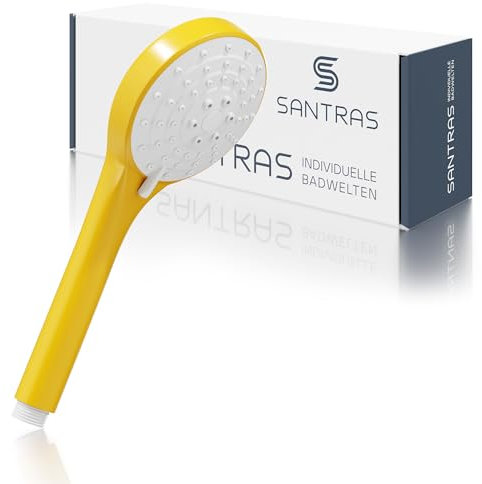 SANTRAS® Handbrause mit dreifach verstellbaren Duschkopf in Gelb