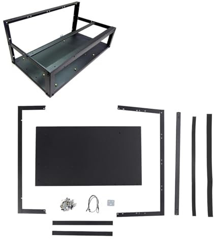 DIY-Gaming-Computergehäuse, Offenes Computergehäuse-Chassis für ATX MATX Flex-Motherboards 305 X 245 Mm, Computergehäuse Open Air Mining-Rahmen Unterstützt Bis zu 8 Grafikkarten