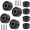 Pojedehy 8pcs Aluminum Turntable Speaker Isolation Feet 40mm×20mm Amplifier Speaker Feet Pads With Screws For SHiFi Solid Turntable Player, Peakers, Subwoofers, Home Theater,