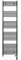 600mm Wide Matt Black Electric Dual Fuel Bathroom Towel Rail Radiator Heater With AF Thermostatic Electric Dual Fuel Element UK (600 x 1800 mm)