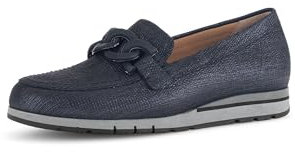 Gabor Damen Klassische Ballerinas, Frauen Flats,Moderate Mehrweite (G),Ballet-Flats,Ausgehschuhe,Abendschuhe,Ocean (schw+Lack),41 EU / 7.5 UK