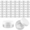 MUNGHOK 100 barattoli per crema da riempire, 10 ml, in plastica con tappo a vite, contenitore vuoto con coperchio, piccoli contenitori trasparenti, mini crema per balsami per labbra, trucco, creme,