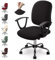 Bezug für Bürostuhl Bürostuhl-Bezug Waschbarer elastischer Sitzbezug Jacquard Computer-Bürostuhl Bezug Universal Stuhl Bezüge Drehstuhl Bezüge Set für Bürostuhl Armlehnen Stuhl (No Stuhl)(Schwarz,2)-Y