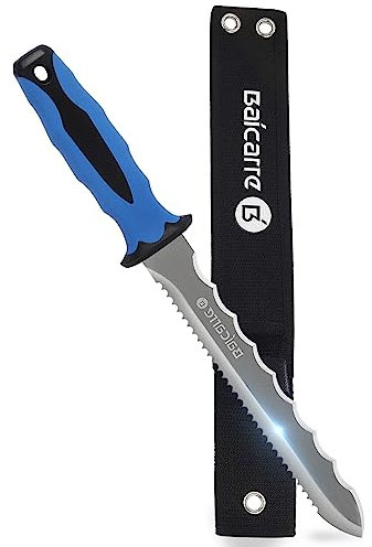 paxlloonge Dämmstoffmesser - Länge 340mm, 200mm Edelstahl Doppelklinge, Blau